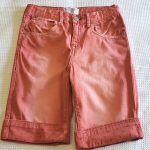 Zara Boys Size 9-10 Light Red Denim Board Shorts